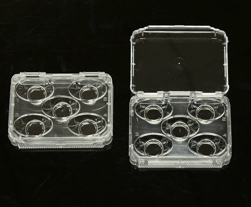 5-well dish with lid, 6/pk