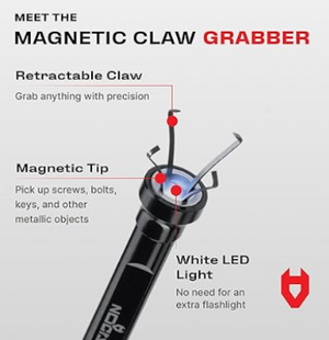 27.7" lighted mechanical pickup for loose straws, each