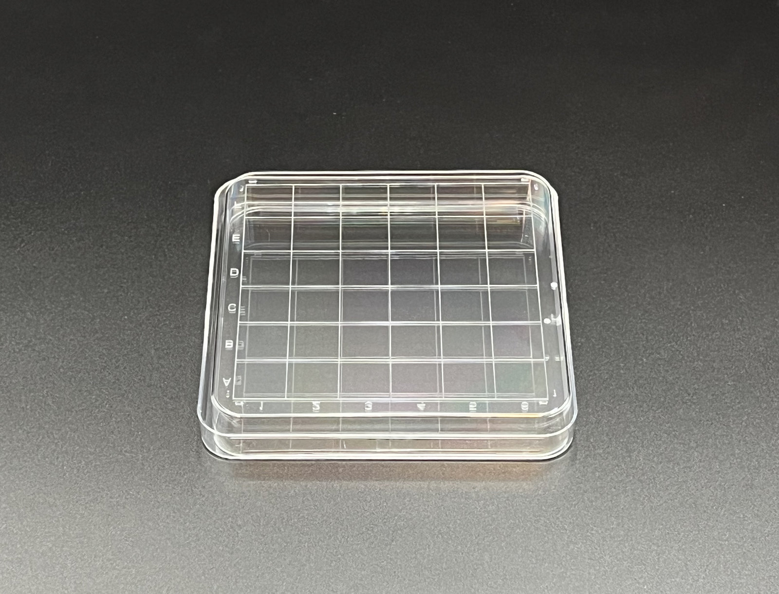 Dish w/Lid, Grid Search, Square, 100mm, Sterile, 10/pk