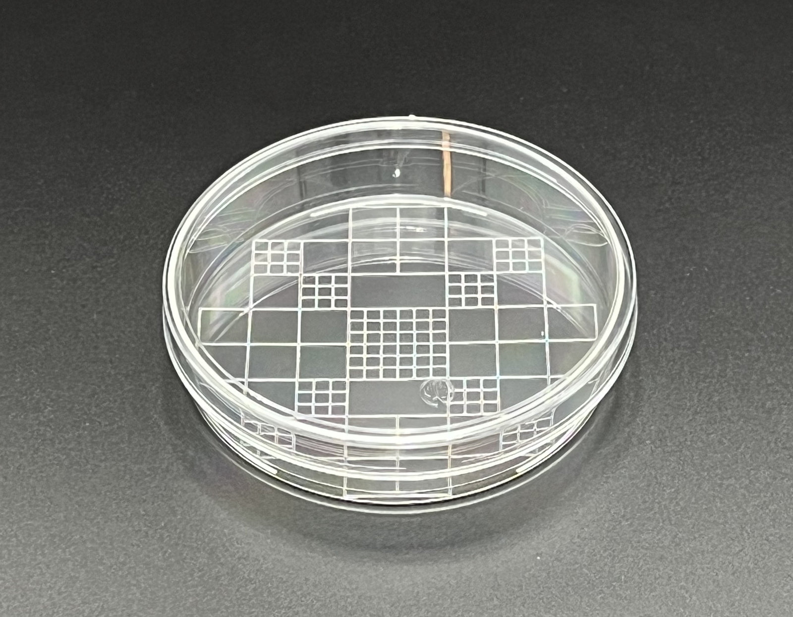 Solution™ Search Dish,w/Lid, Round, Gridded, 90mm x 20mm, 10/pk