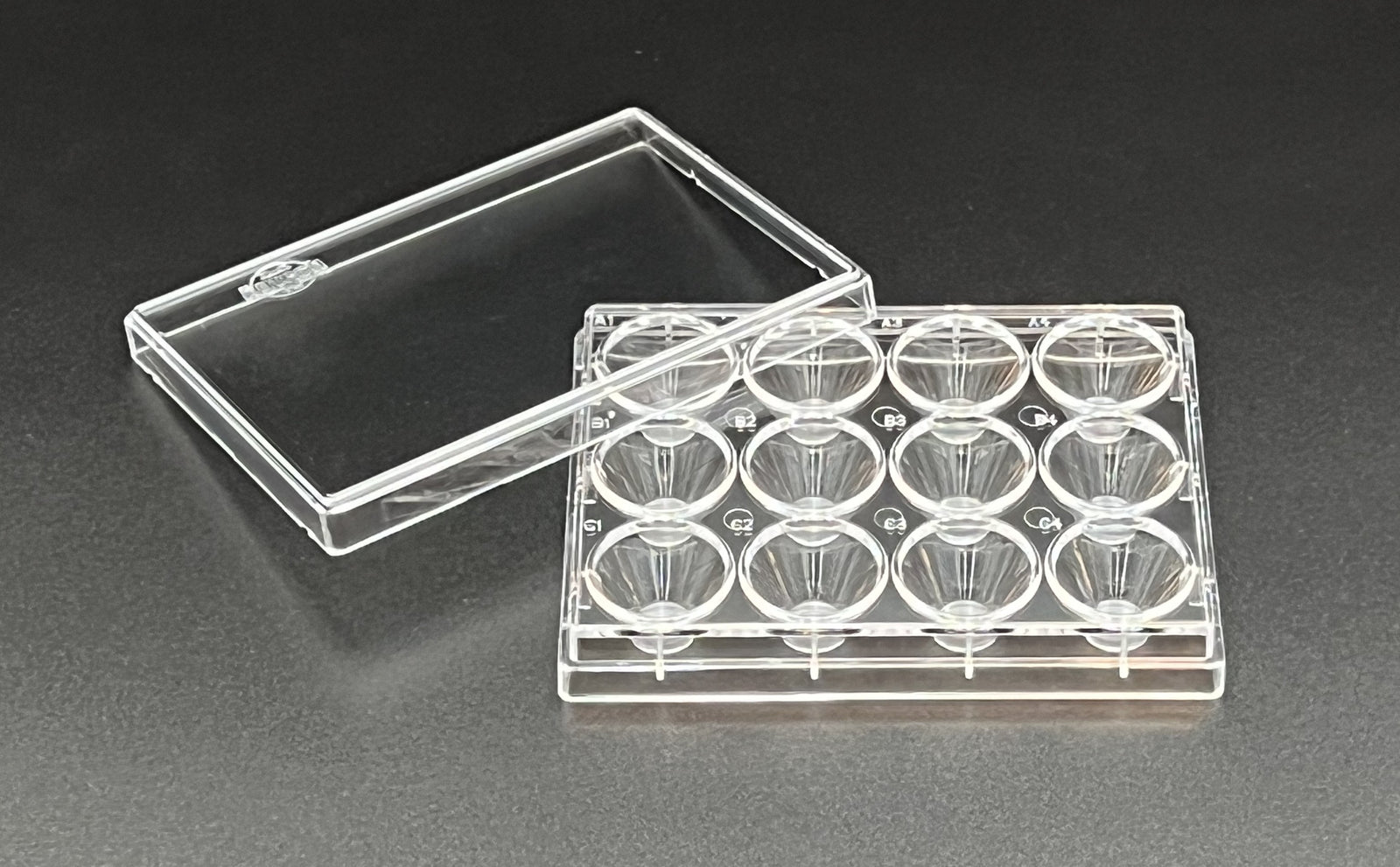 Solution™ Dish, For Trypsin and IVF, 12-Well, w/Lid, 10/pk