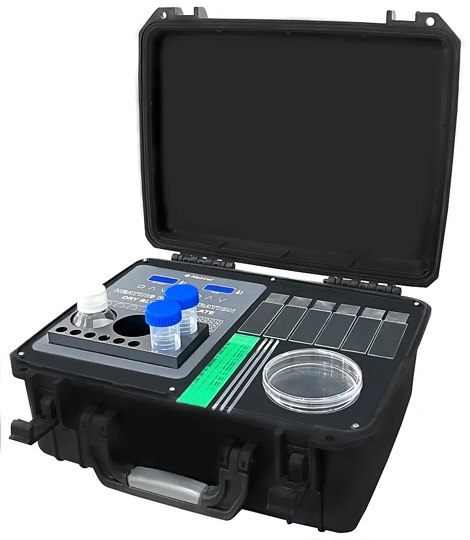 Portable Heater Plate With Dry Block Heater For Tubes And Bottles