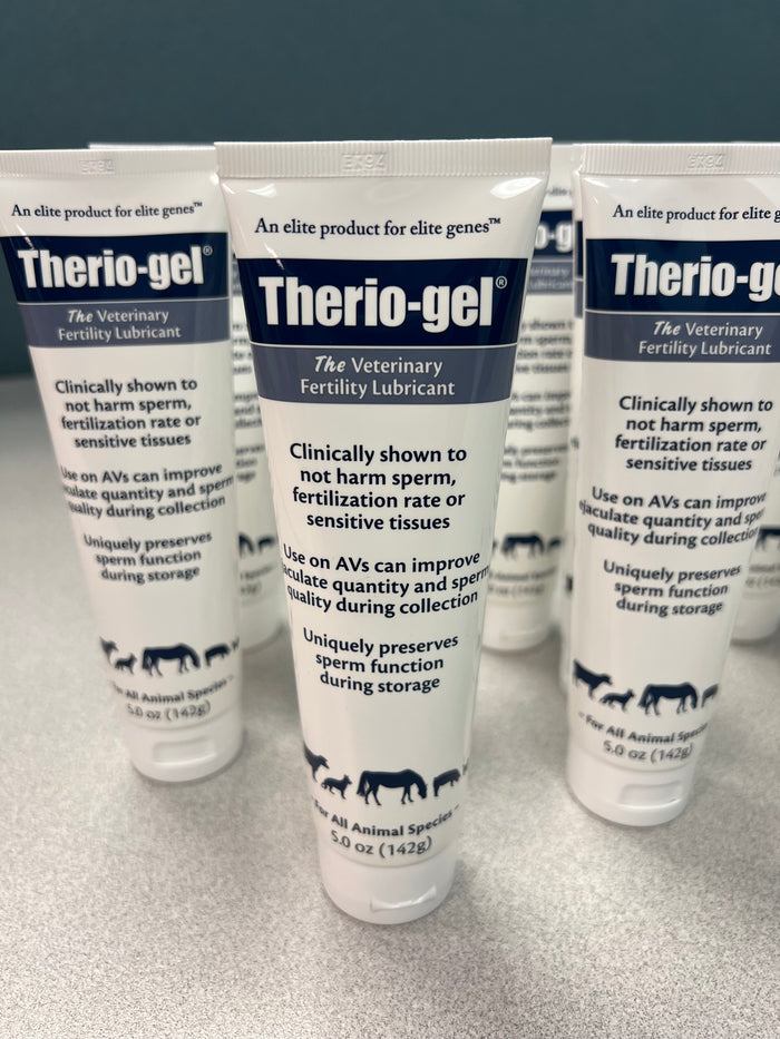 Therio-gel® Lubricant for veterinary fertility, patented formula, 10 x 5 oz tubes per box, each