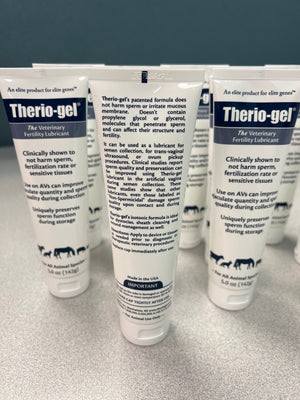 Therio-gel® Lubricant for veterinary fertility, patented formula, 10 x 5 oz tubes per box, each