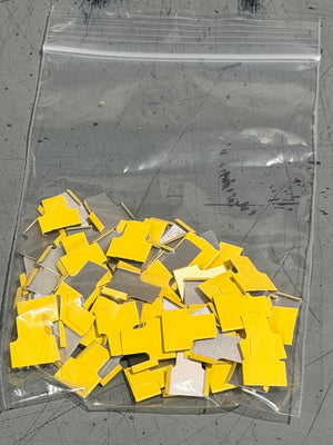 Cane Tabs, Yellow, 100/Bag