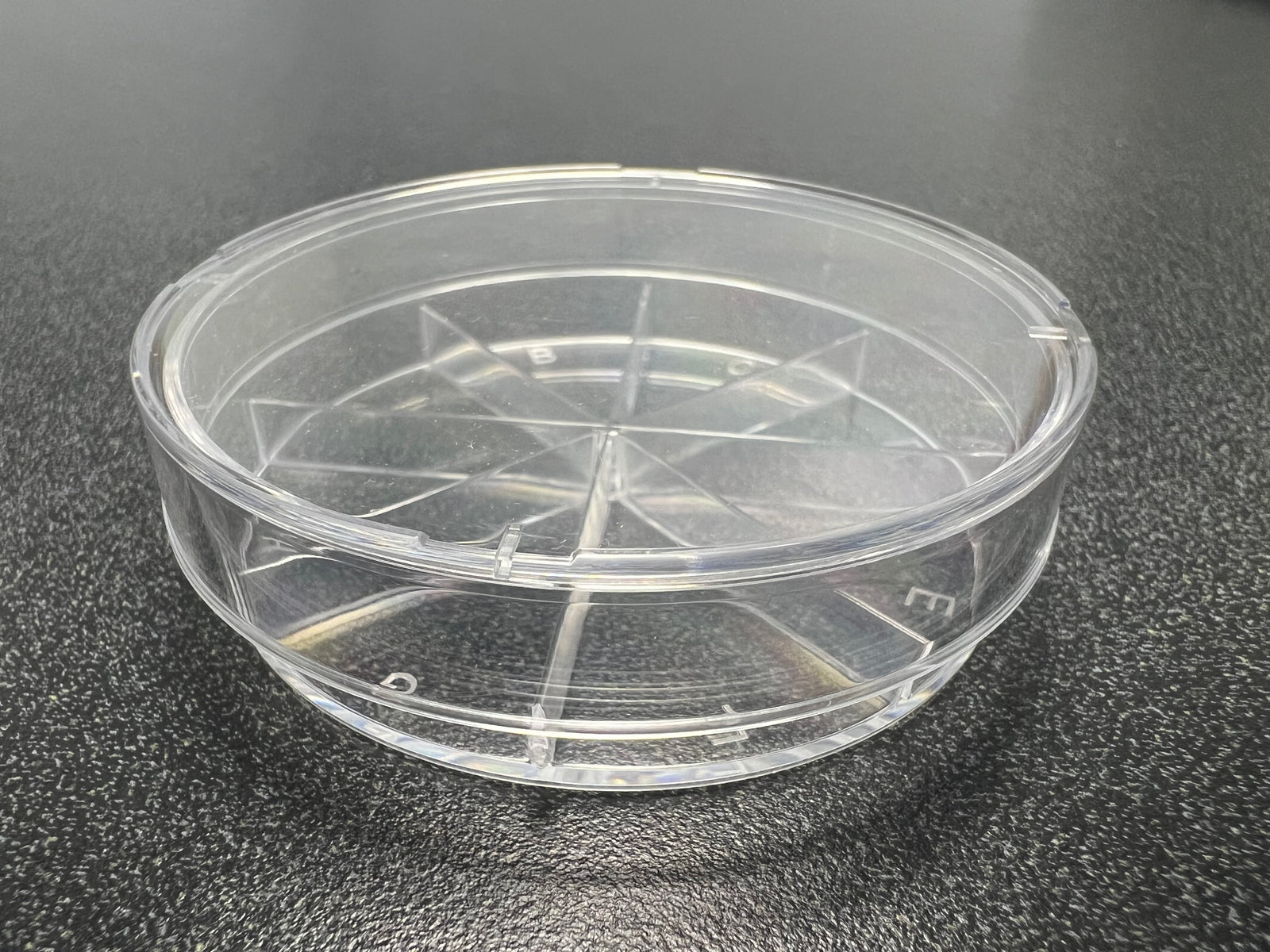 Solution™ Dish with Lid & Micro Stability Ridge, Round, 8 Section, 60x15mm, 10/pk