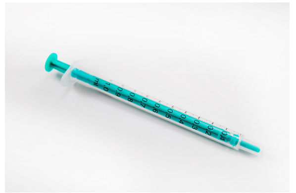 Syringe, 1cc TB, 2-part, 100 / box, each