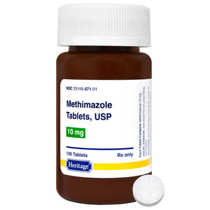 Methimazole Rx Tablets, 10 mg x 100 ct