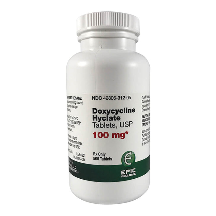 Doxycycline hyclate 100mg tabs