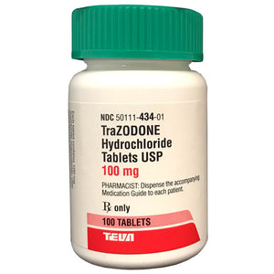 Rx Trazodone 100 mg x 100 Tabs