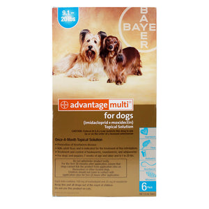 Advantage Multi Rx for Dogs, 9.1-20 lbs, 6 Month (Teal)