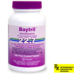 Baytril Rx, Tablets, 22.7 mg x 500 ct