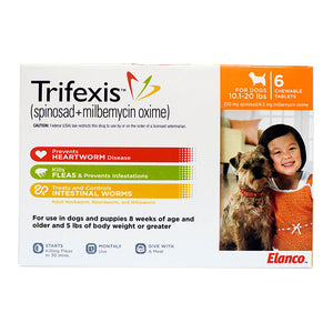 Trifexis Rx, 10.1-20 lbs, 6 month (Orange)