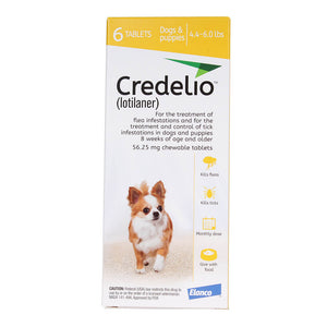 Rx Credelio 4.4-6 lbs, 6 month, Yellow