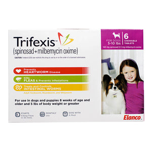 Trifexis Rx, 5-10 lbs, 6 month (Pink)