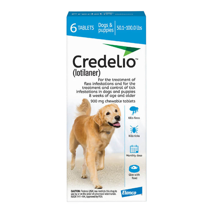 Rx Credelio 50.1-100 lbs, 6 month, Blue