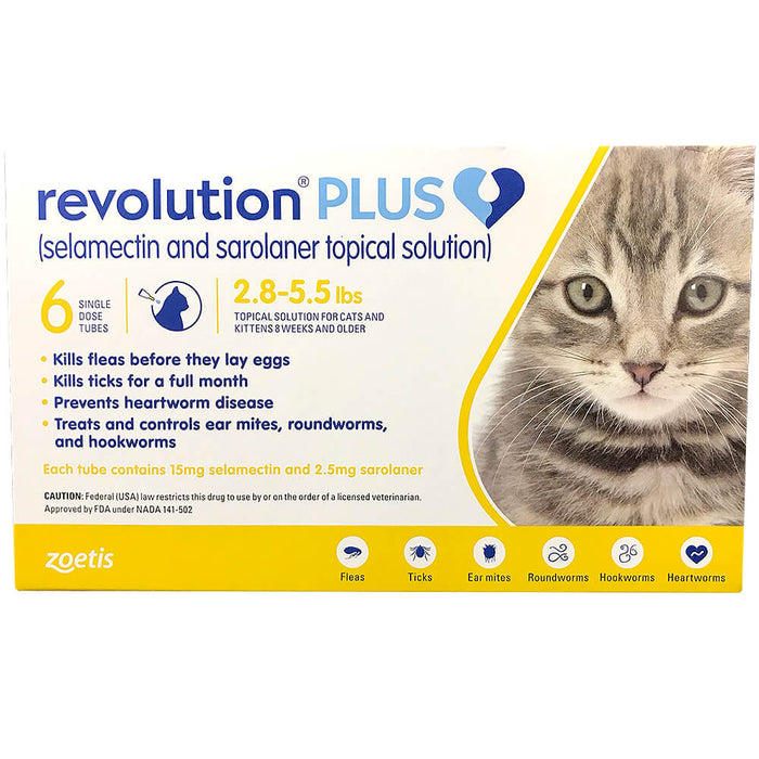 ORM-D Rx Revolution Plus Topical Solution, Feline,  2.8-5.5 lbs, 6 months