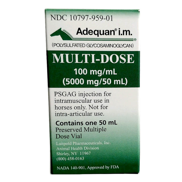 Rx Adequan i.m. Multi-dose 100mg/ml, 500mg/50ml