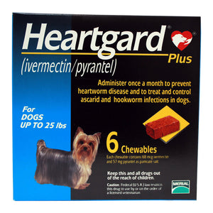 Rx Heartgard Plus Chewable, 0-25lbs, 6 month