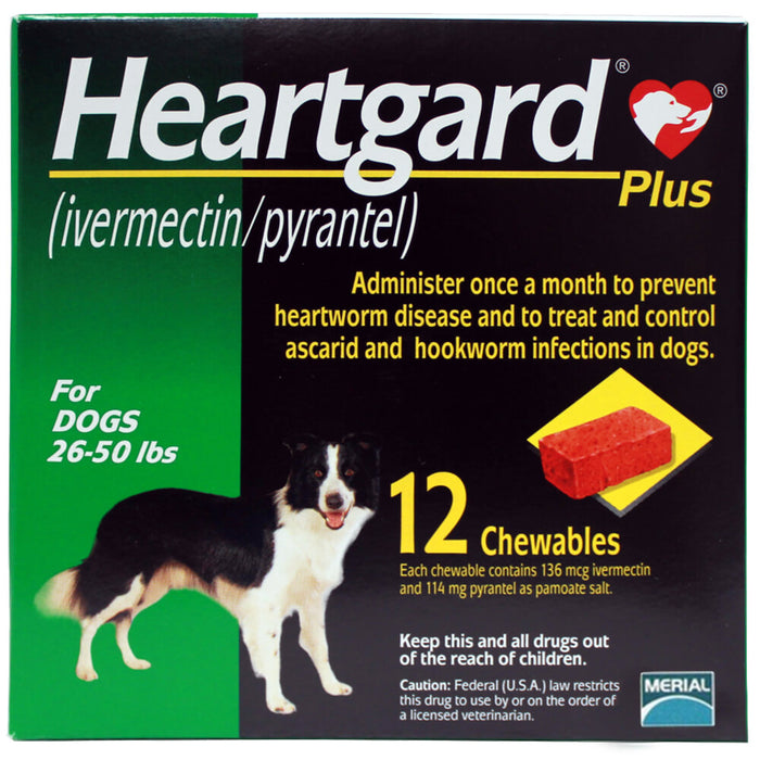 Rx Heartgard Plus Chewable, 26-50lbs, 12 month