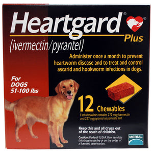 Rx Heartgard Plus Chewable, 51-100lbs, 12 month
