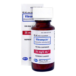 Rx Vibramycin Suspension, 25 mg / 5 mL