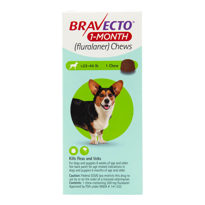 Rx Bravecto 1 month chewable 22 - 44 lbs (medium)