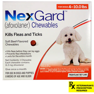 Rx NexGard, Dog 4-10.0lb  3month