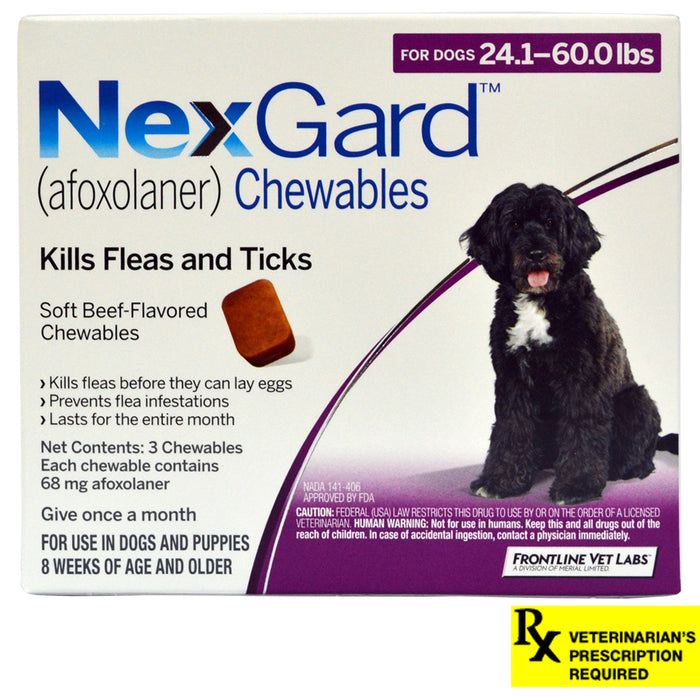Rx NexGard, Dog  24-60.0lb, 3 month