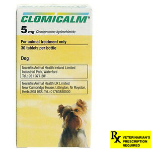 Clomicalm Rx, 5 mg x 30 ct, For Dogs 2.75 - 10.9 lbs (Yellow)