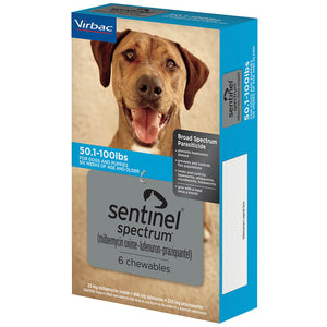 Sentinel Spectrum Chews 5x6's  Blue 51-100 lbs