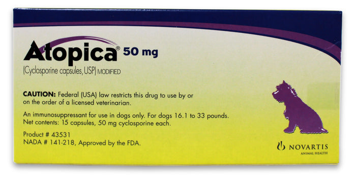 Atopica Rx, Dogs 16.1-33 lbs