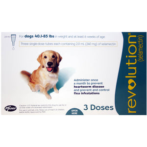 Revolution Rx for Dogs, 40.1-85 lbs, 3 Month (Teal) ORM-d