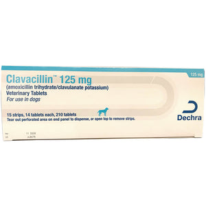 Rx Clavacillin (Amoxicillin Trihydrate/Clavulanate Potassium) Tablets, 125mg, 210ct