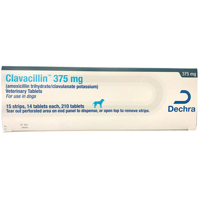 Rx Clavacillin (Amoxicillin Trihydrate/Clavulanate Potassium) Tablets, 375mg, 210ct