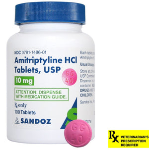 Amitriptyline HCL Rx, 10 mg x 100 ct