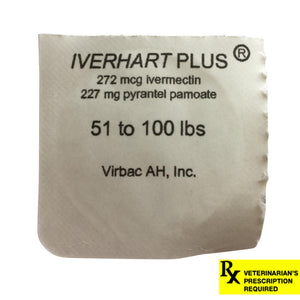 Rx Iverhart plus 51-100  single tab