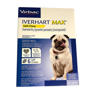 Rx Iverhart Max Soft Chew, 12.1-25 lb, 6 pack