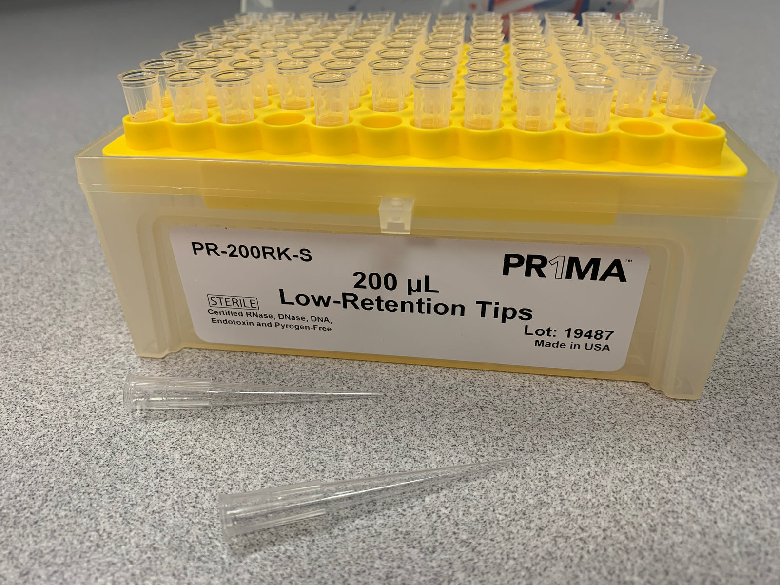 200uL Sterile PR1MA Low Retention Graduated Pipette Tips