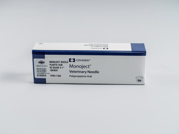 Monoject™ Needle, 20g x 1 Inch, 100/Box