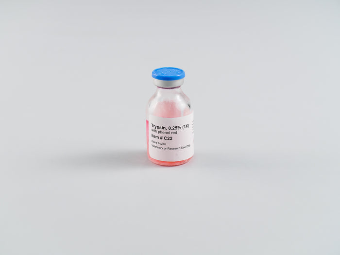 Trypsin 0.25% (1X), Phenol Red, 10ml, Each